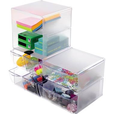 Deflect-o Organisationsbox CUBE 350401 1Fach glasklar