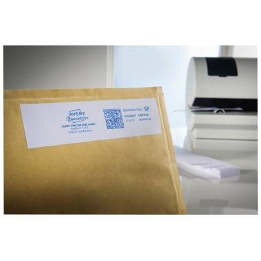 Avery Zweckform 3440 Frankier-Etiketten, 163 x 43 mm, 1 Pack/500 Etiketten, weiß
