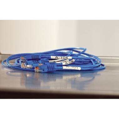 Schriftband Wärme-Schrumpfschlauch DYMO IND RHINO 18057 Polyolefin Bandfarbe: Weiß Schriftfarbe:Schwarz 19 mm 1.5 m