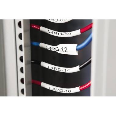 Schriftband Wärme-Schrumpfschlauch DYMO IND RHINO 18057 Polyolefin Bandfarbe: Weiß Schriftfarbe:Schwarz 19 mm 1.5 m