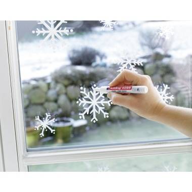 Edding 4095 4-4095049 Kreidemarker Weiß 2 mm, 3 mm