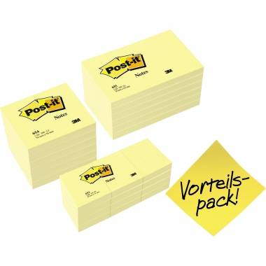 Post-it Haftnotiz Promotion Sparset 654655P gelb 24 St./Pack.