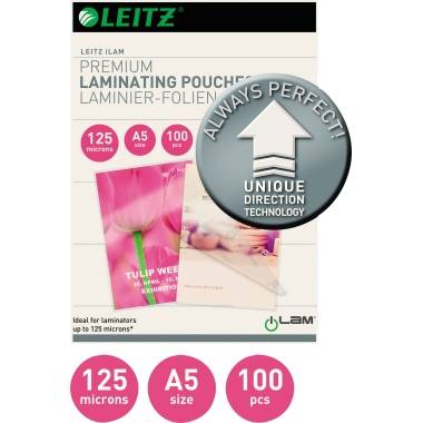 Leitz Laminierfolie UDT 74930000 DIN A5 125mic 100 St./Pack.