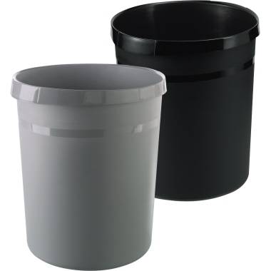 HAN GRIP KARMA 18198-13 Papierkorb 18 l Recycling Kunststoff Öko-Schwarz 1 St.