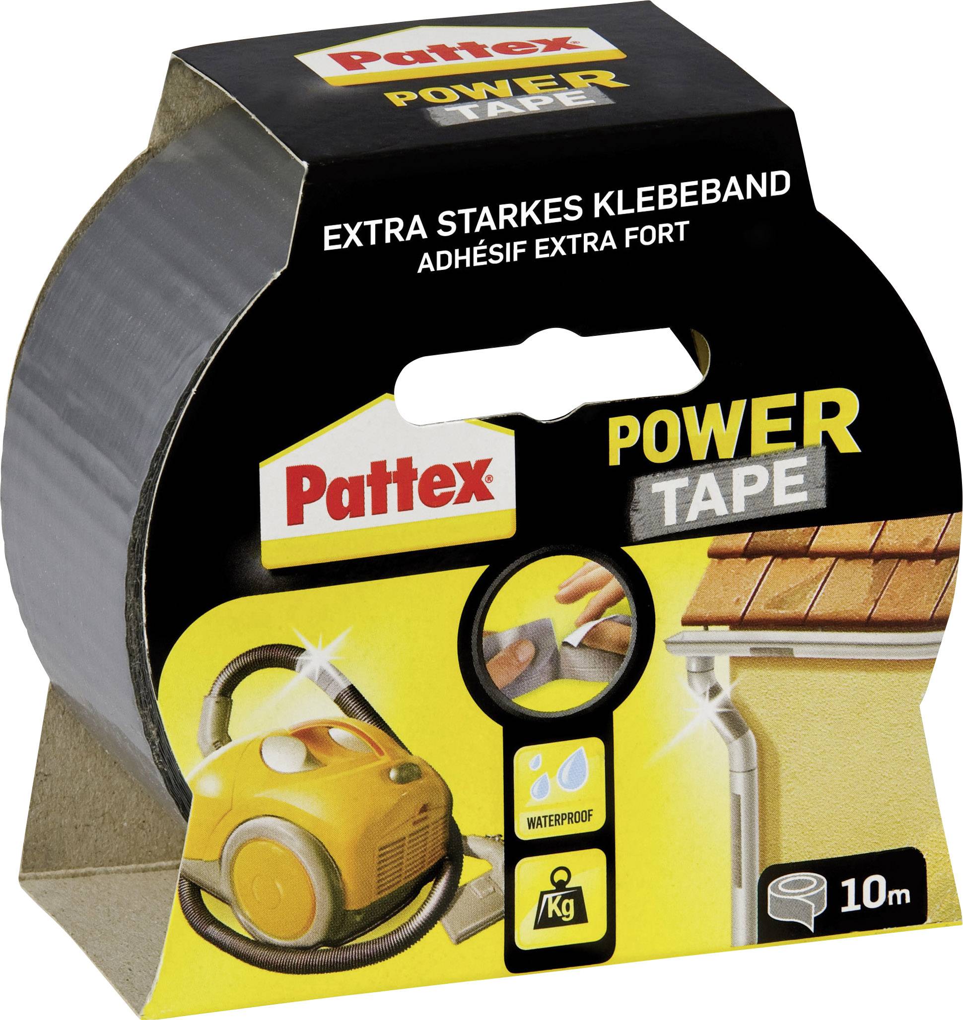 Pattex Power Tape, 10m: Extra starkes, wasserdichtes Klebeband zur Befestigung. Geeignet für Haus- und Gartenanwendungen.