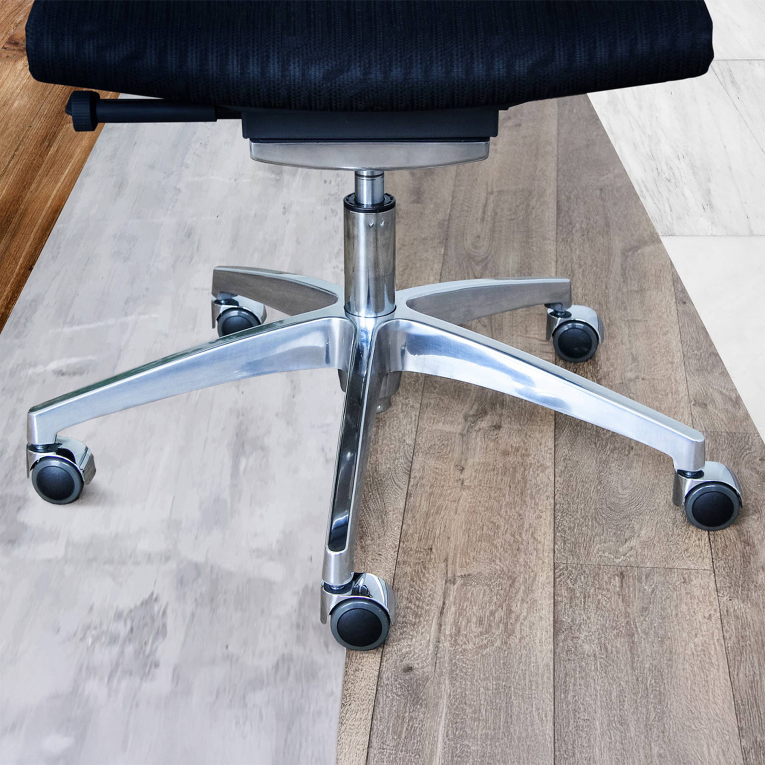5x Design-Rollen ROLO LUX 11mm 50mm Büro-Stuhl-Rollen für Hartböden Chrom (5er Pack) hjh OFFICE