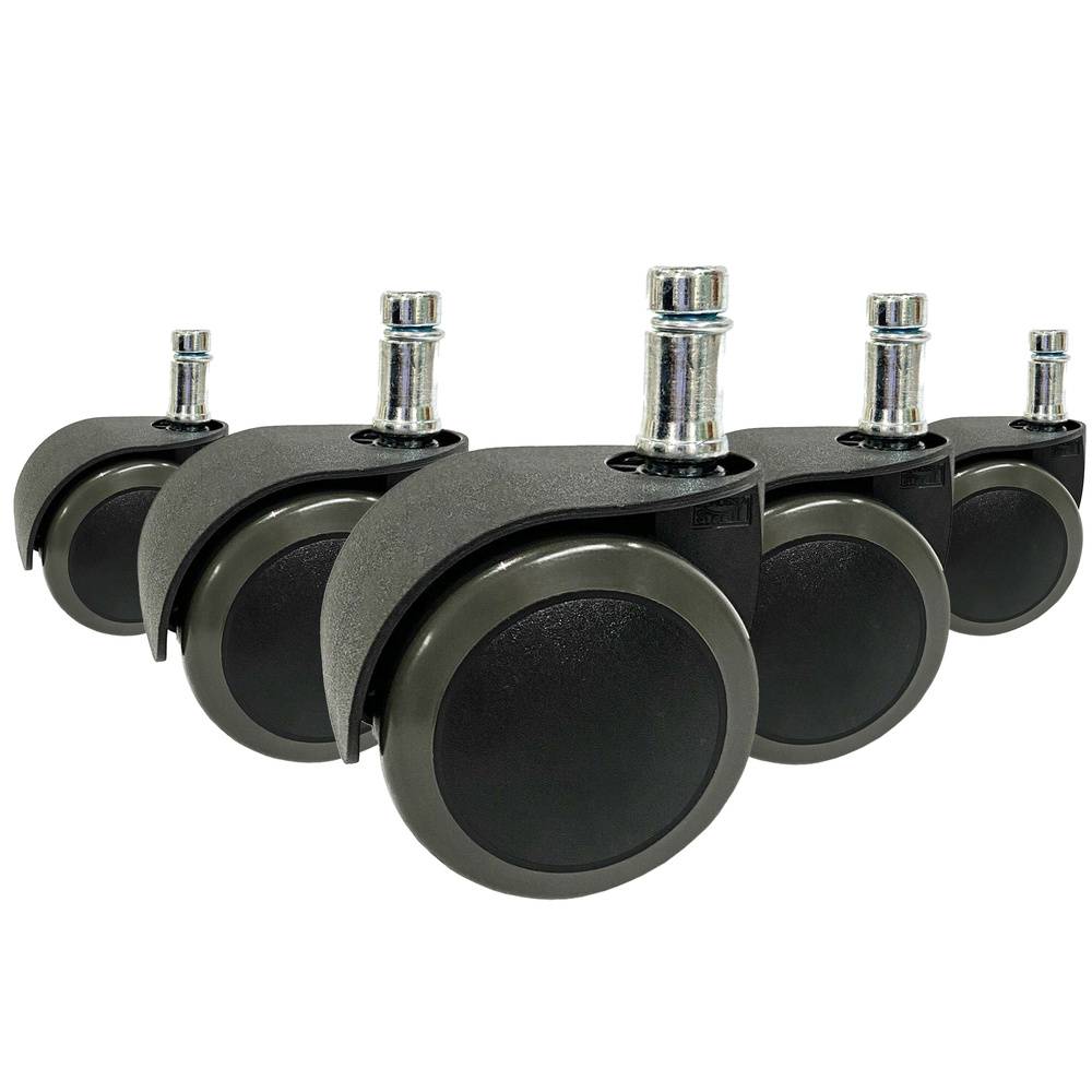 5x Hartbodenrollen ROLO EASY 11mm 50mm Büro-Stuhl-Rollen (5er Pack) hjh OFFICE