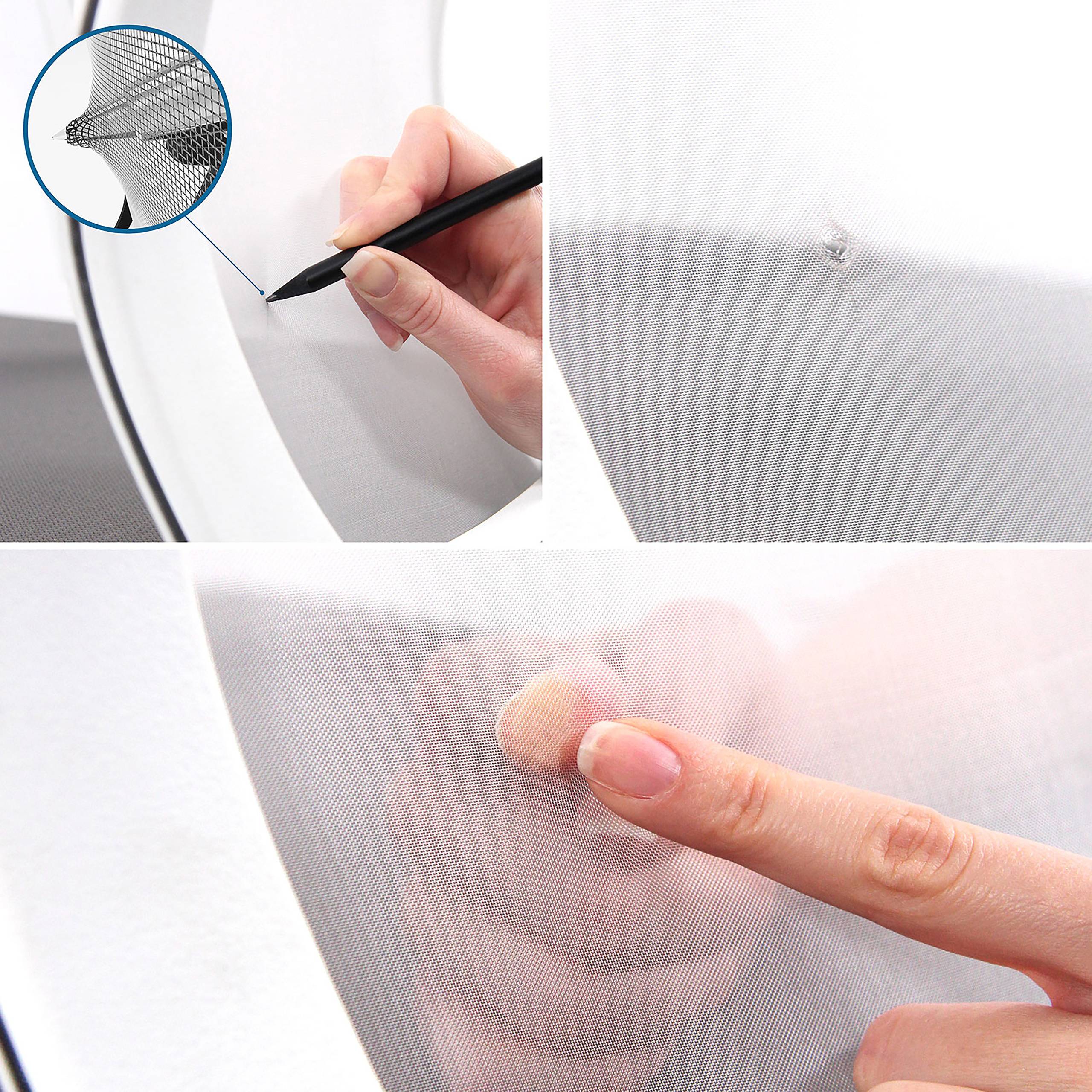 Bürostuhl Drehstuhl ASPEN WHITE Netzstoff transparent Sitz Stoff grau hjh OFFICE