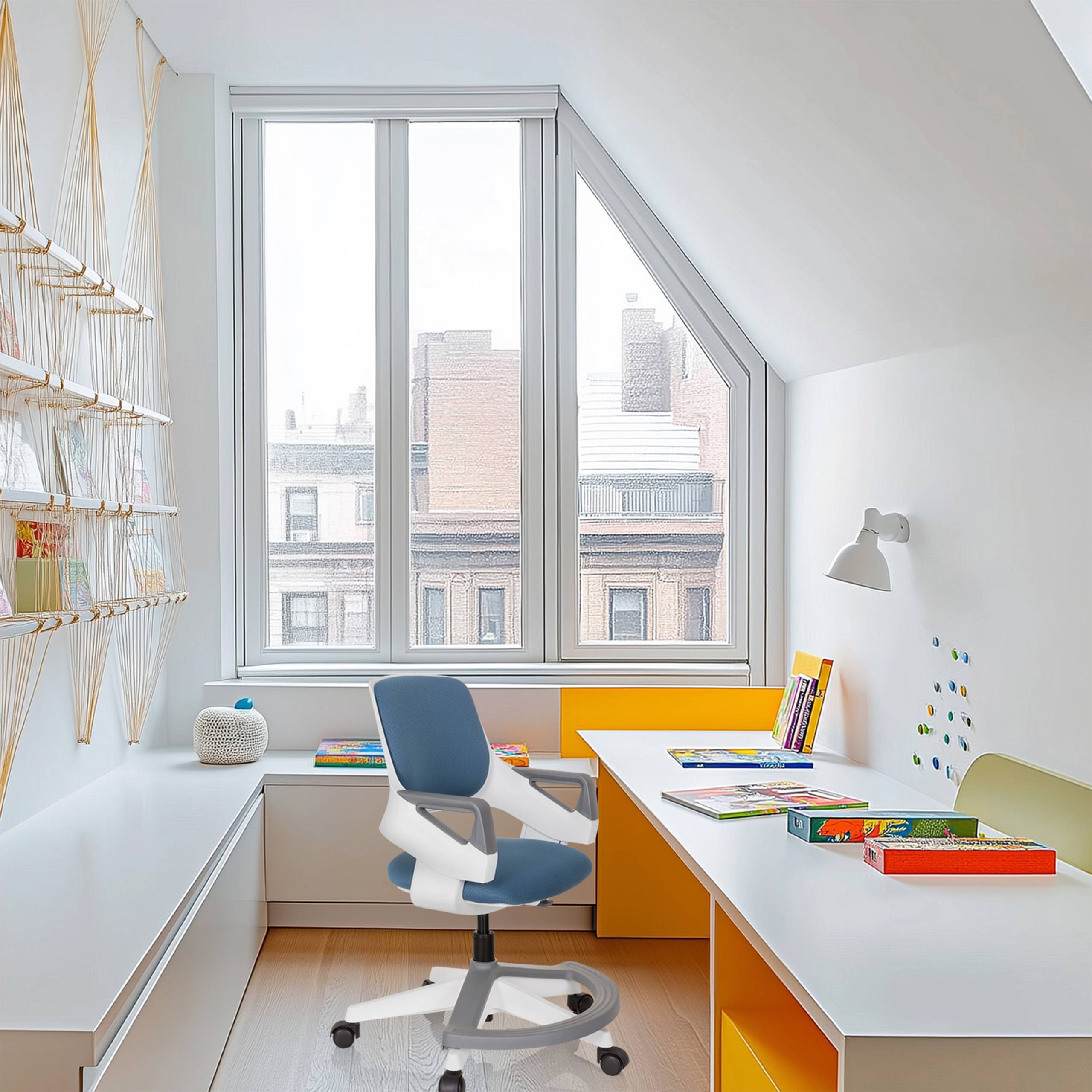 Kinderstuhl KID FLEX Netzstoff blau grau hjh OFFICE