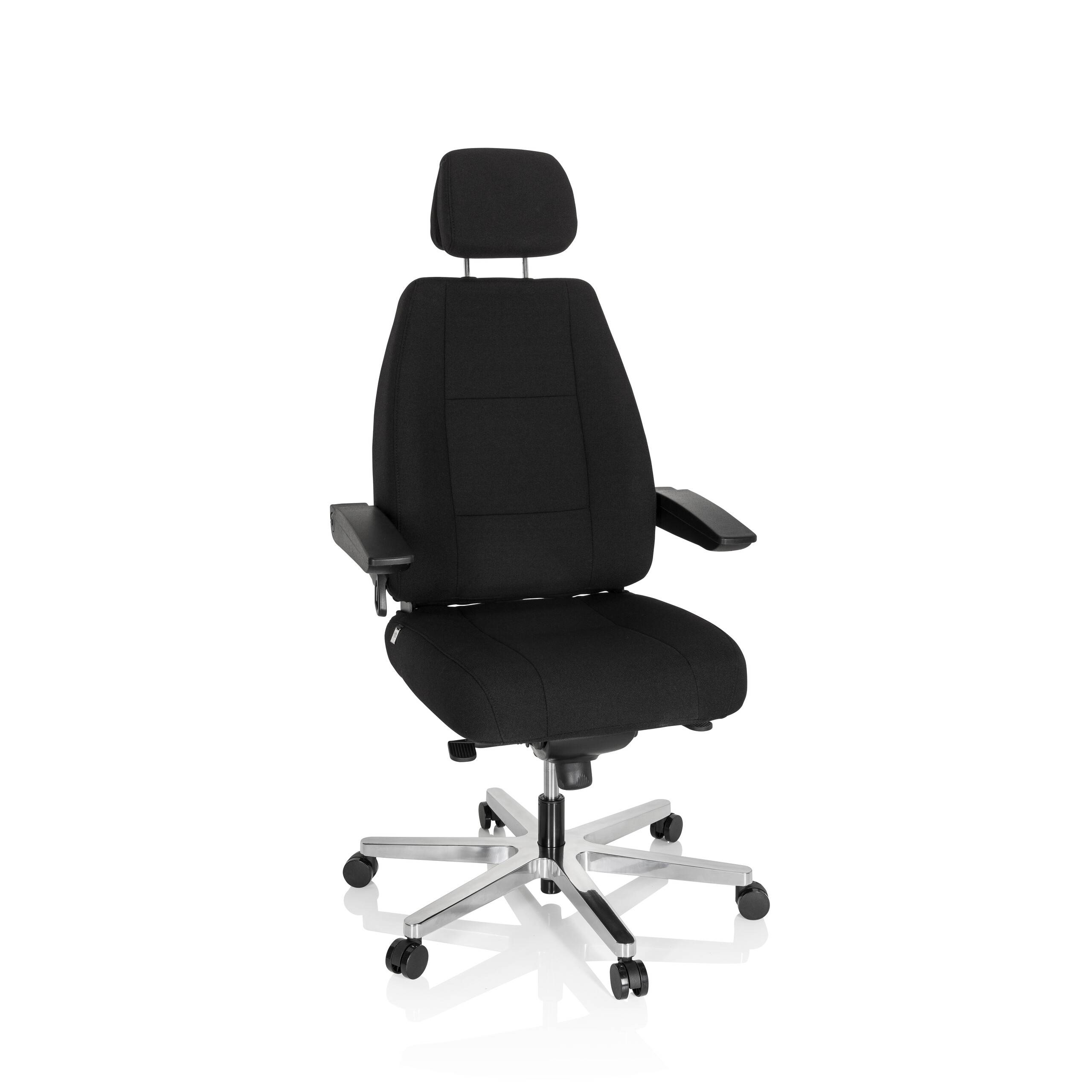 Arbeitsstuhl Chefsessel 24 HOURS I Stoff schwarz hjh OFFICE
