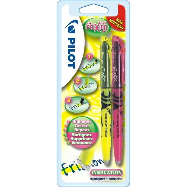 Textmarker Frixion light 3,8mm pink/gelb Blister VE=2 Stück