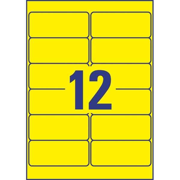 Avery-Zweckform L6107-20 Folien-Etiketten 99.1 x 42.3mm Polyester-Folie Gelb 240 St. Permanent haftend Farblaserdrucker