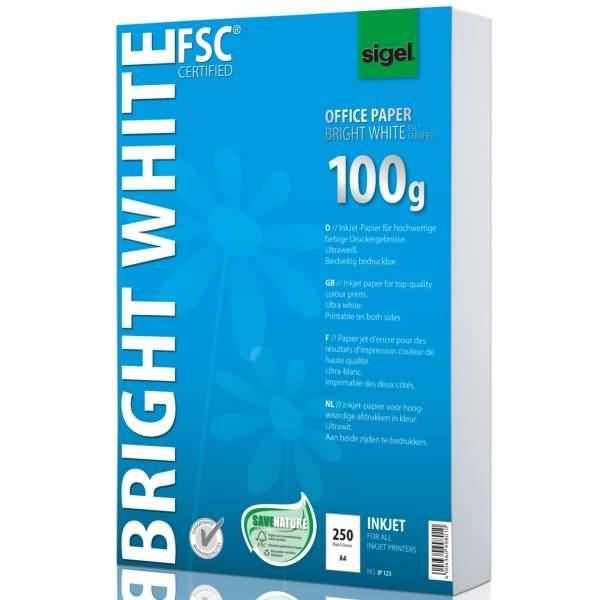 Inkjetpapier A4 100g/qm 2-seitig weiß VE=250 Blatt