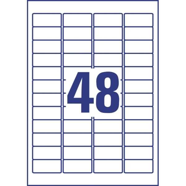 Avery-Zweckform L6113-20 Sicherheits-Etiketten 45.7 x 21.2mm Polyester-Folie Weiß 960 St. Permanent haftend Laserdrucker
