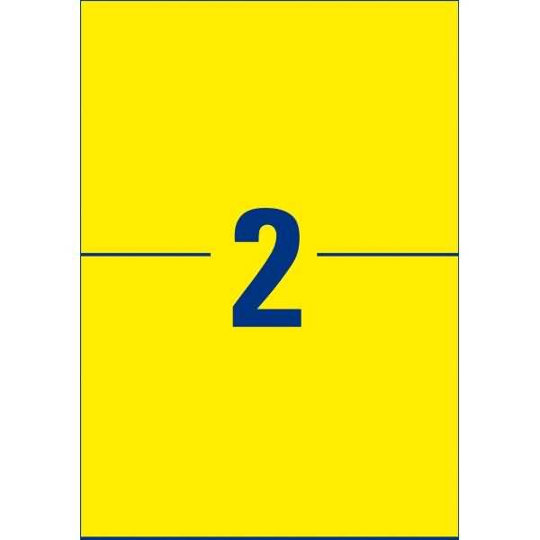 Avery-Zweckform L6130-20 Folien-Etiketten 210 x 148 mm Polyester-Folie Gelb 40 St. Permanent haftend Farblaserdrucker, Laserdrucker, Farbkopierer