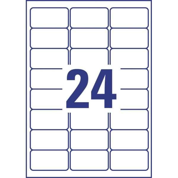 Avery-Zweckform L6146-20 Sicherheits-Etiketten 63.5 x 33.9mm Polyester-Folie Weiß 480 St. Permanent haftend Laserdrucker