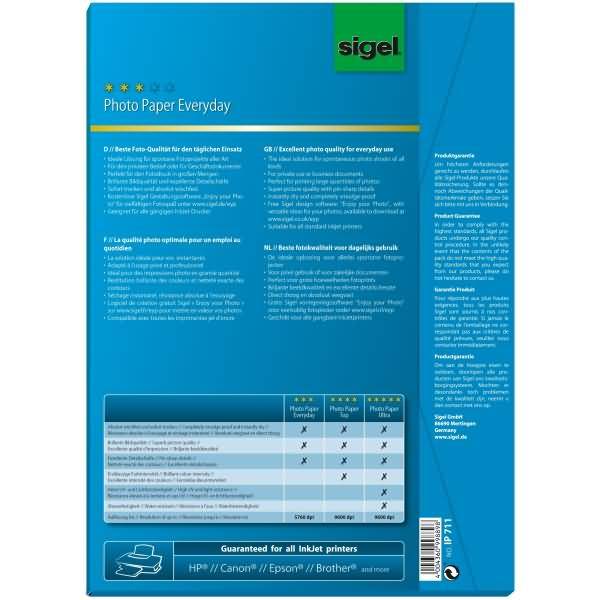 Fotopapier Inkjet Everyday Plus A4 200g/qm weiß glänzend VE=50 Blatt
