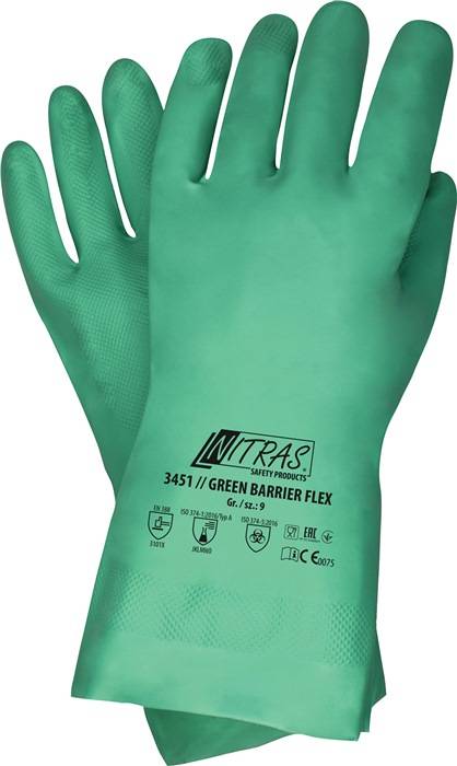 Chemikalienschutzhandschuhe Green Barrier Flex Gr.11 grün EN 388 PSA III NITRAS