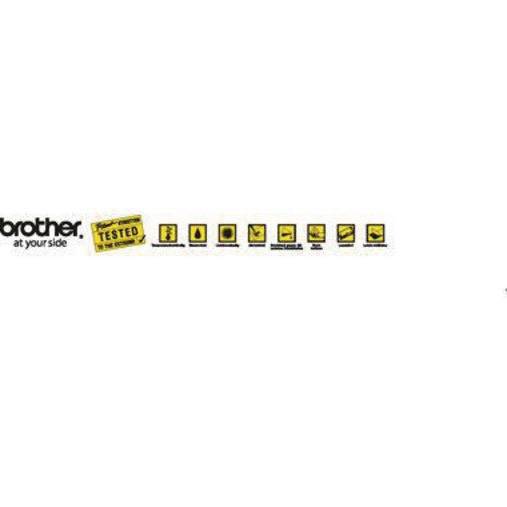 Schriftband Brother TC TC-401 Bandfarbe: Rot Schriftfarbe:Schwarz 12 mm 7.7 m
