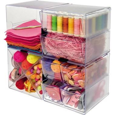 Deflect-o Organisationsbox CUBE 350401 1Fach glasklar