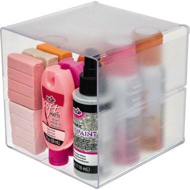 Deflect-o Organisationsbox CUBE 350401 1Fach glasklar