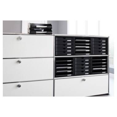 HAN SCHRANK-SET 1401-11 Schubladenbox Lichtgrau DIN A4 Anzahl der Schubfächer: 5