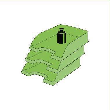 Leitz Briefablage Standard Plus 52270025 DIN A4 PS rot