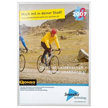 Wechselrahmen silber Aluminium Klapprahmen 86,6x121,4 cm Durchsichtig