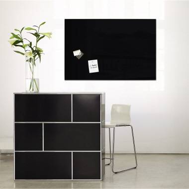 Sigel Glas-Magnettafel Artverum Schwarz (B x H) 100 cm x 65 cm GL140