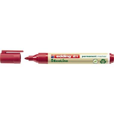 Edding edding 21 permanent marker EcoLine 4-21002 Permanentmarker Rot wasserfest: Ja