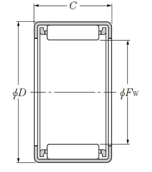 Nadelhülse HK 1816 F NTN 18x24x16 mm