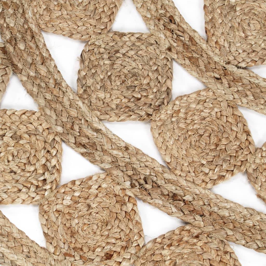 vidaXL Teppich Handgefertigt Jute Geflochten 90 cm