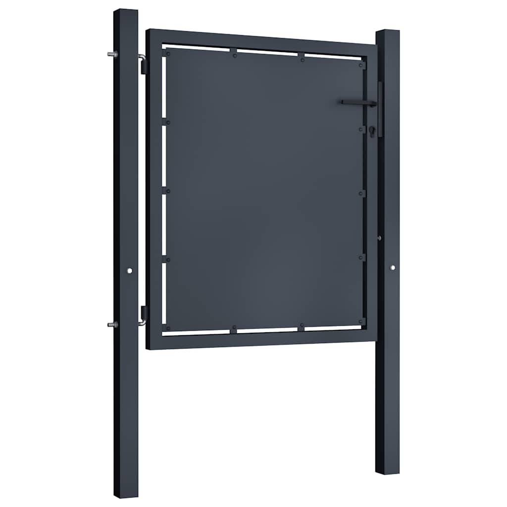vidaXL Gartentor Stahl 100 x 75 cm Anthrazit