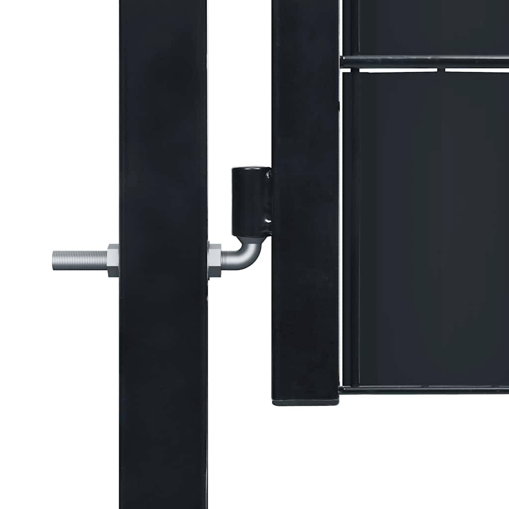 vidaXL Zauntor PVC und Stahl 100x204 cm Anthrazit