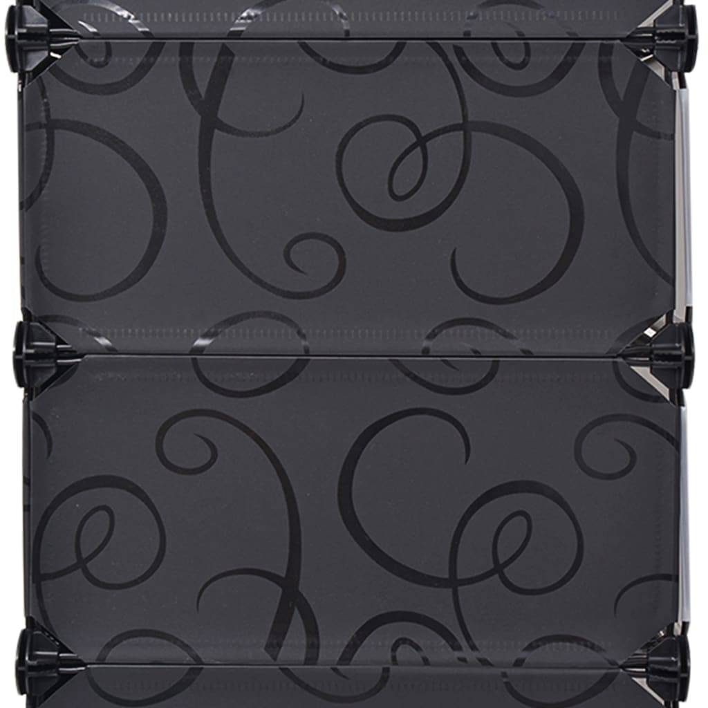 vidaXL Schuh-Organizer Zusammenklappbar mit 10 Fächern Schwarz
