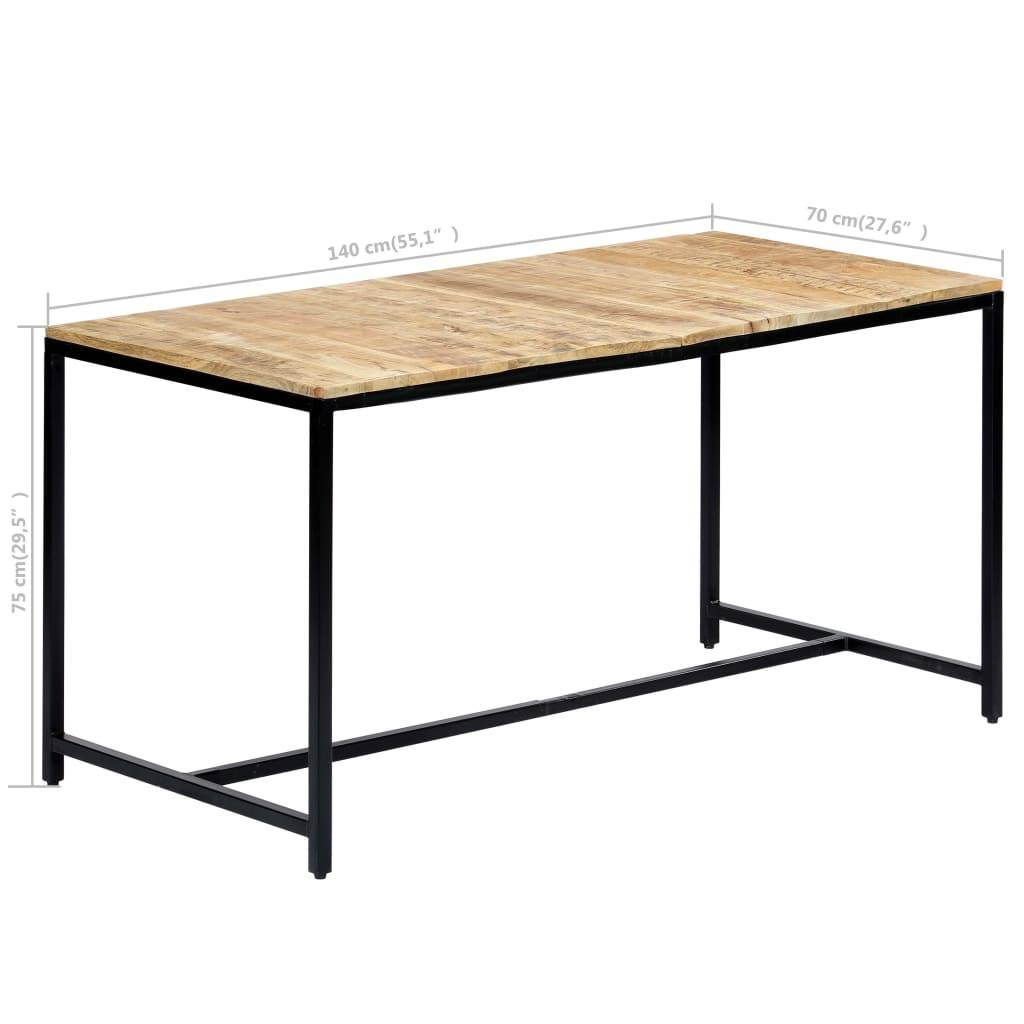 vidaXL Esstisch 140x70x75 cm Raues Mangoholz