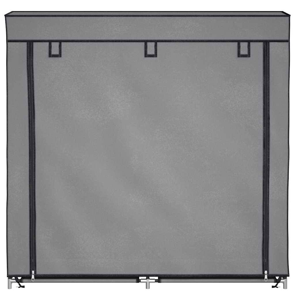 vidaXL Schuhschrank mit Abdeckung Grau 115 x 28 x 110 cm Stoff