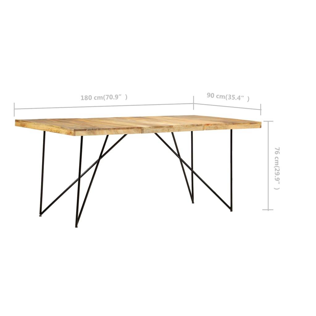 vidaXL Esstisch 180×90×76 cm Mango Massivholz