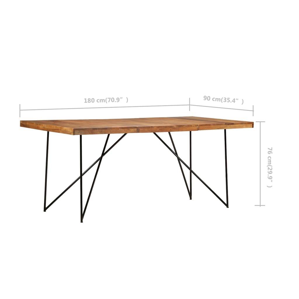 vidaXL Esstisch 180 x 90 x 76 cm Massivholz Akazie