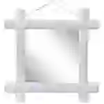 vidaXL Holzspiegel Weiß 70x70 cm Altholz Massiv vidaXL Holzspiegel Weiß 70x70 cm Altholz Massiv