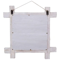 vidaXL Holzspiegel Weiß 70x70 cm Altholz Massiv vidaXL Holzspiegel Weiß 70x70 cm Altholz Massiv