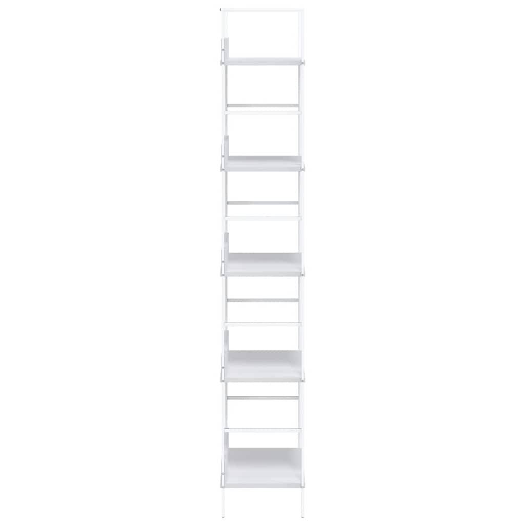 vidaXL Bücherregal 5 Regalböden Weiß 60x27,6x158,5 cm Holzwerkstoff