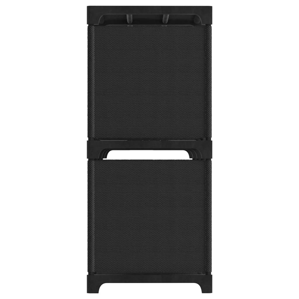 vidaXL Würfelregal mit 5 Fächern Schwarz 103x30x72,5 cm Stoff