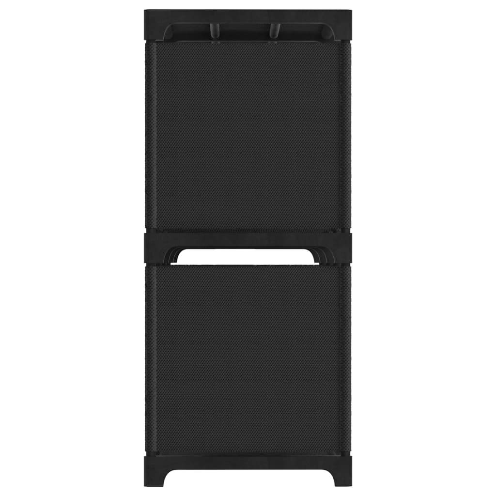 vidaXL Würfel-Regal 6 Fächer Schwarz 103x30x72,5 cm Stoff