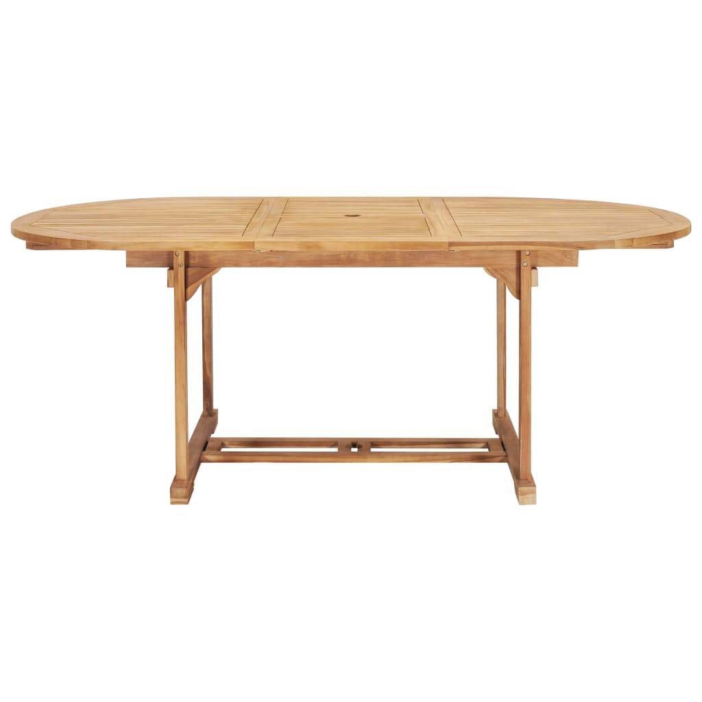 vidaXL Garten-Ausziehtisch 150-200x100x75 cm Massivholz Teak
