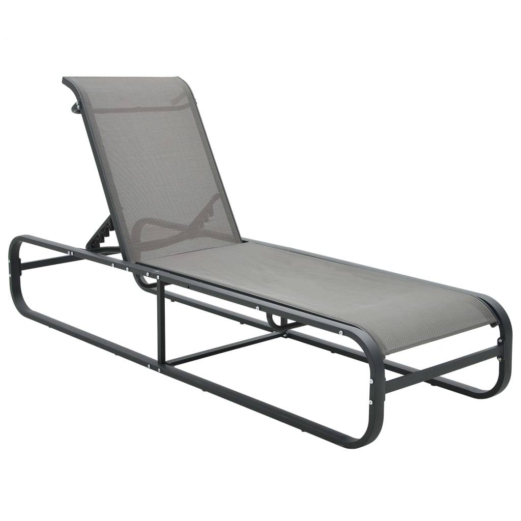 vidaXL Sonnenliege Aluminium und Textilene