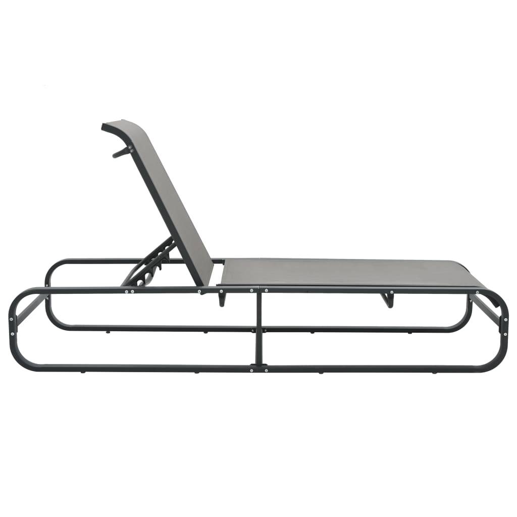 vidaXL Sonnenliege Aluminium und Textilene