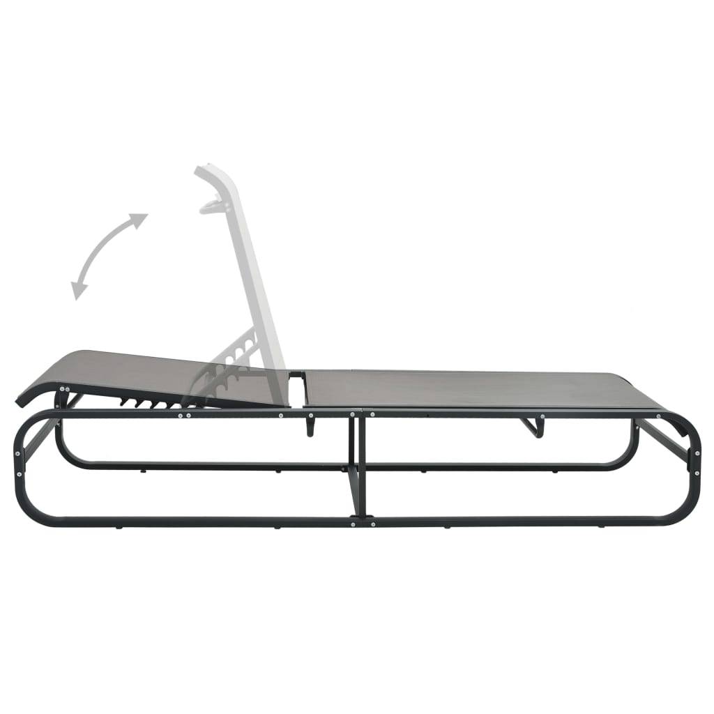 vidaXL Sonnenliege Aluminium und Textilene