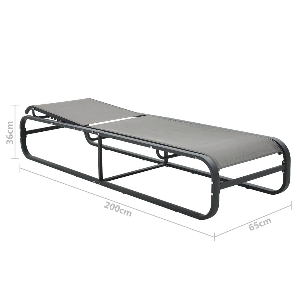 vidaXL Sonnenliege Aluminium und Textilene