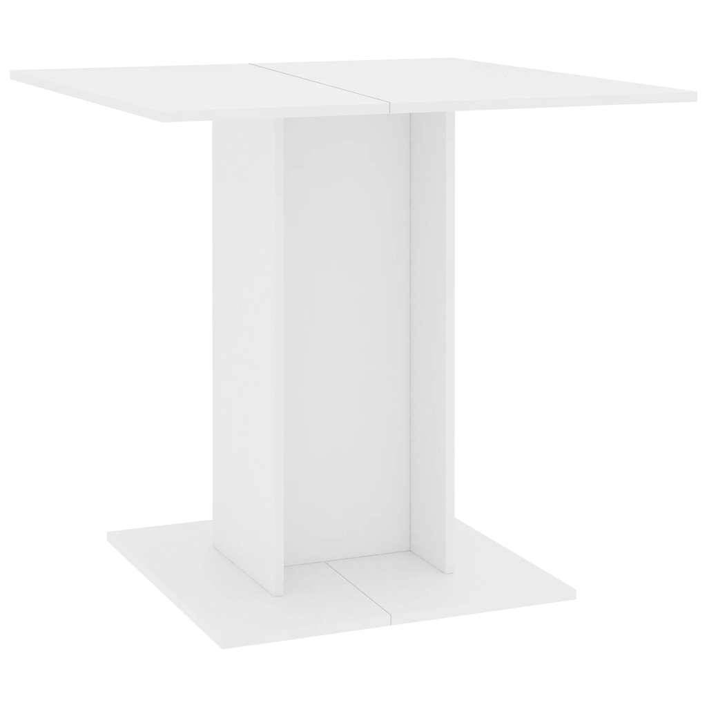 vidaXL Esstisch Weiß 80x80x75 cm Holzwerkstoff